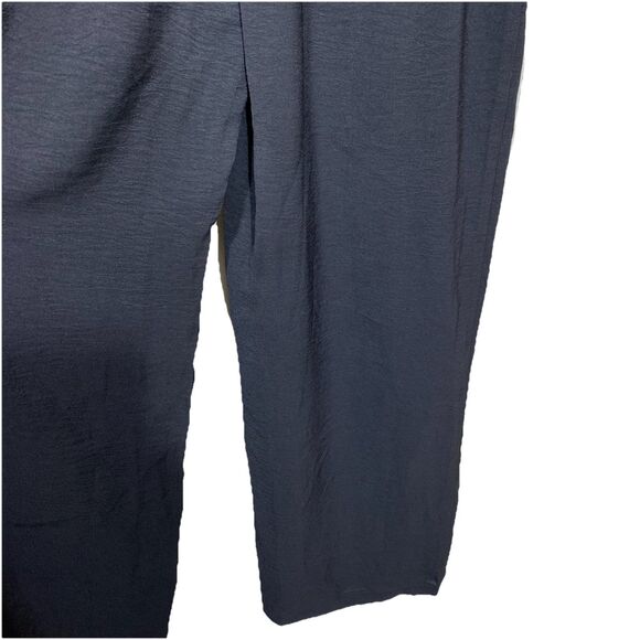 SHEIN Black Pants Wide Leg High Waisted Elastic Waist Pull On Pockets Size 6 - Picture 4 of 6